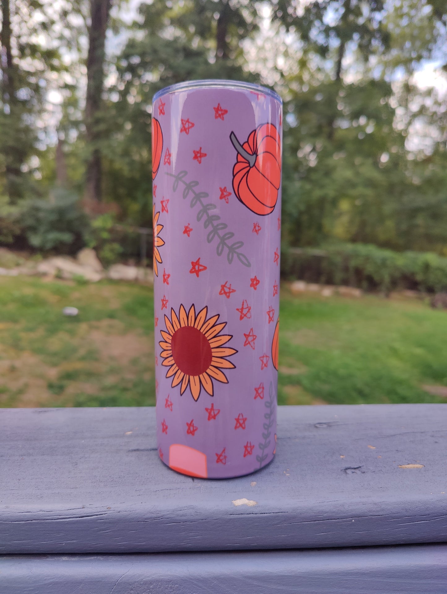 Cozy Fall (gray) 20oz Skinny Tumbler Grape Vine Wholesale