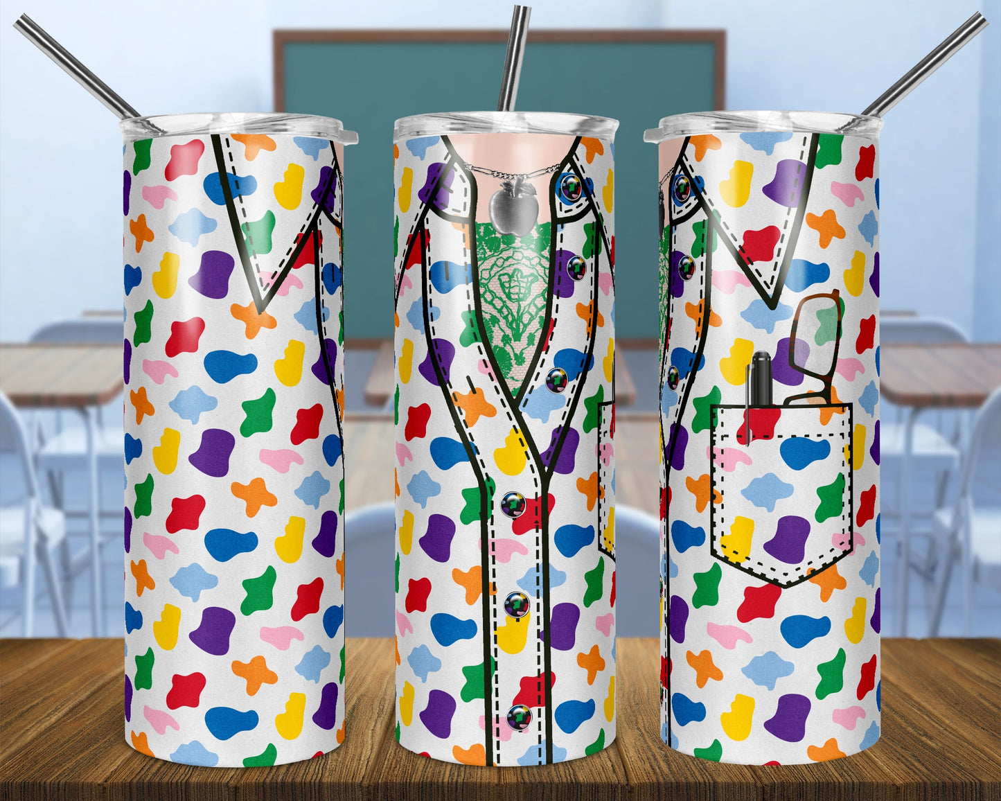 Female Teacher *choose your class* 20oz Skinny Tumbler Grape Vine Wholesale