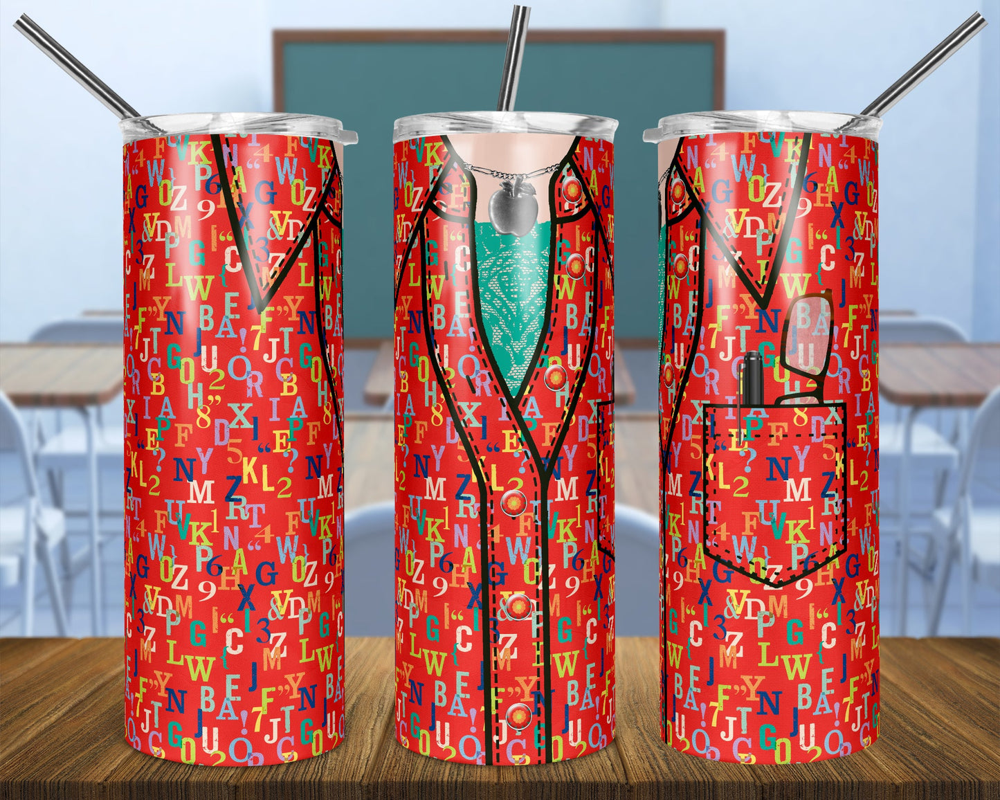Female Teacher *choose your class* 20oz Skinny Tumbler Grape Vine Wholesale