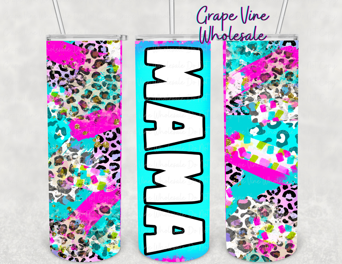 Highlighter Mama -Choose your option- 20oz Skinny Tumbler Grape Vine Wholesale
