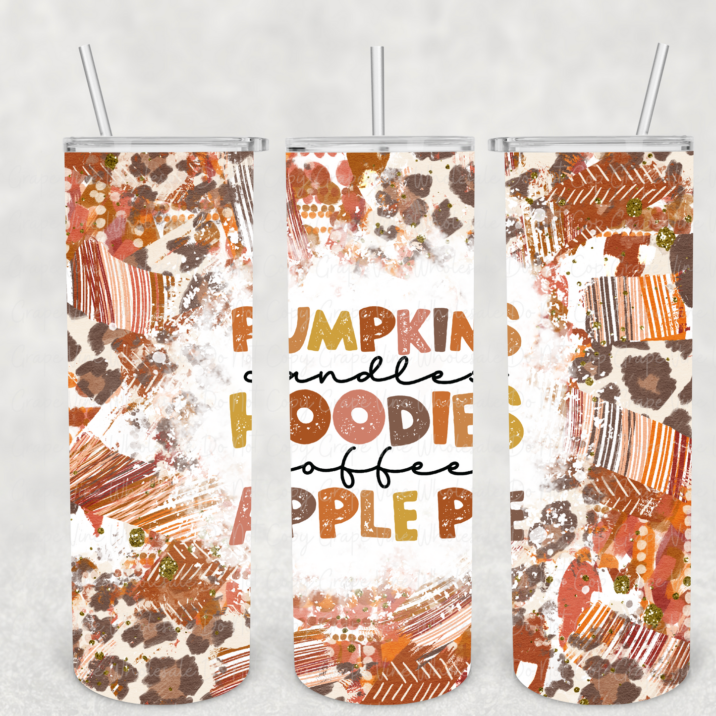 Pumpkin, Candles, Coffee, Hoodies, Apple Pie 20oz Skinny Tumbler Grape Vine Wholesale