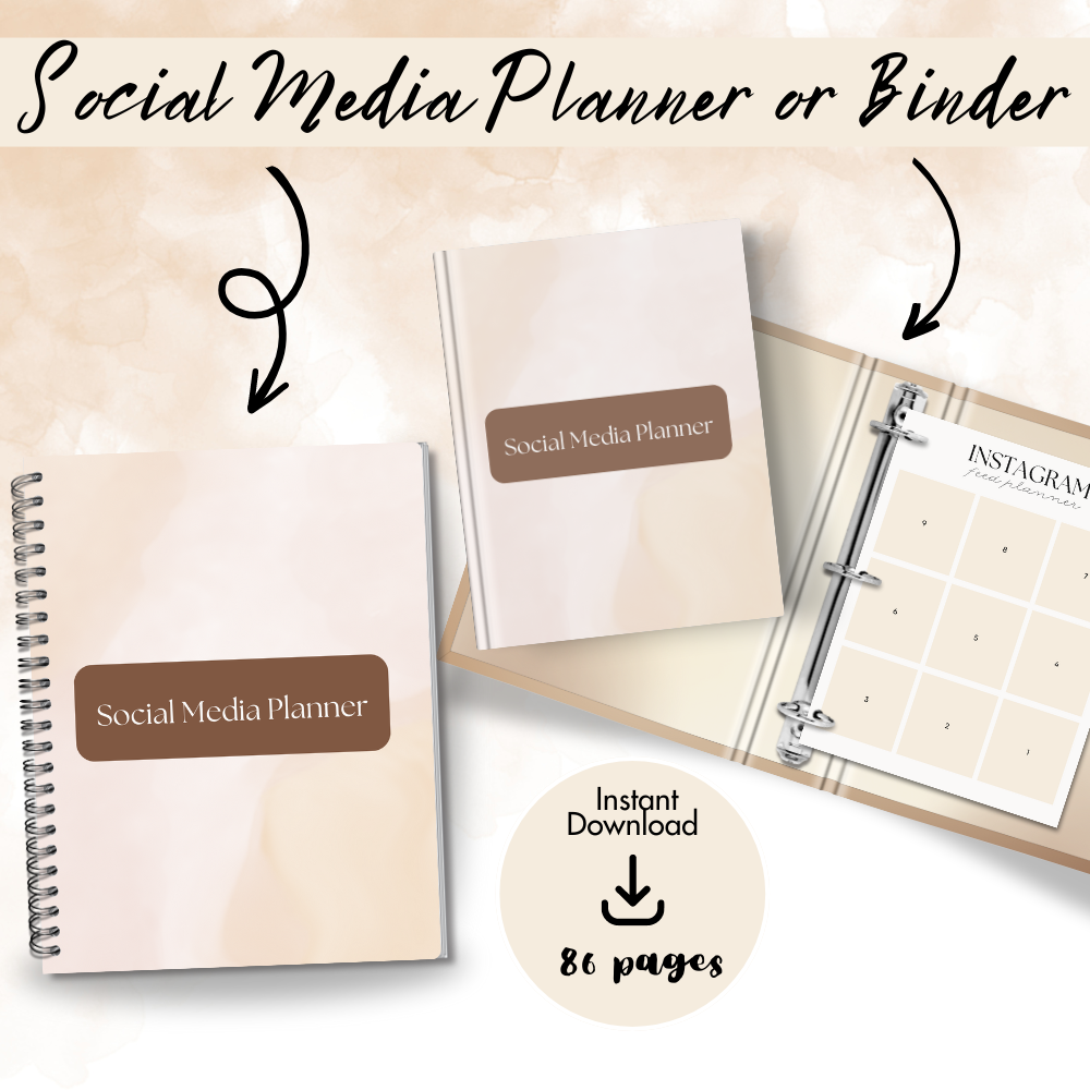 Digital Social Media Planner – Printable & Editable | Organize, Track & Grow Your Online Presence