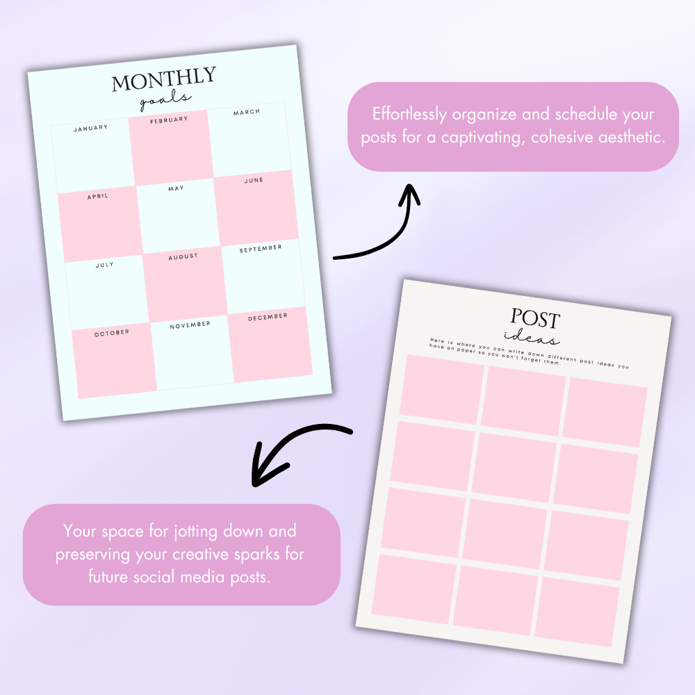 Digital Social Media Planner – Printable & Editable | Organize, Track & Grow Your Online Presence