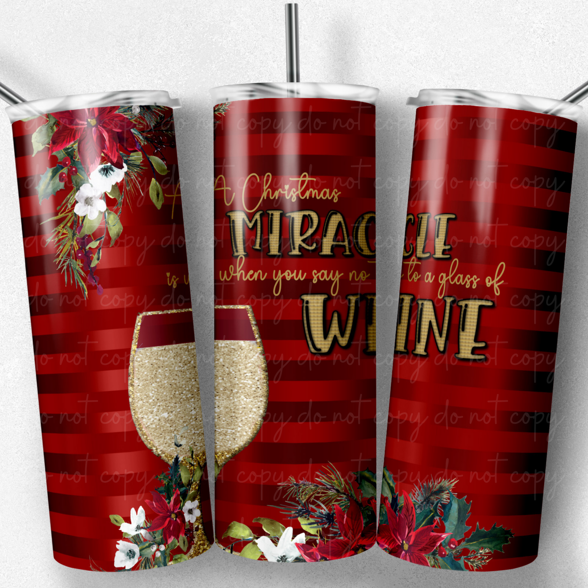 A Christmas Miracle... 20oz Skinny Tumbler Grape Vine Wholesale