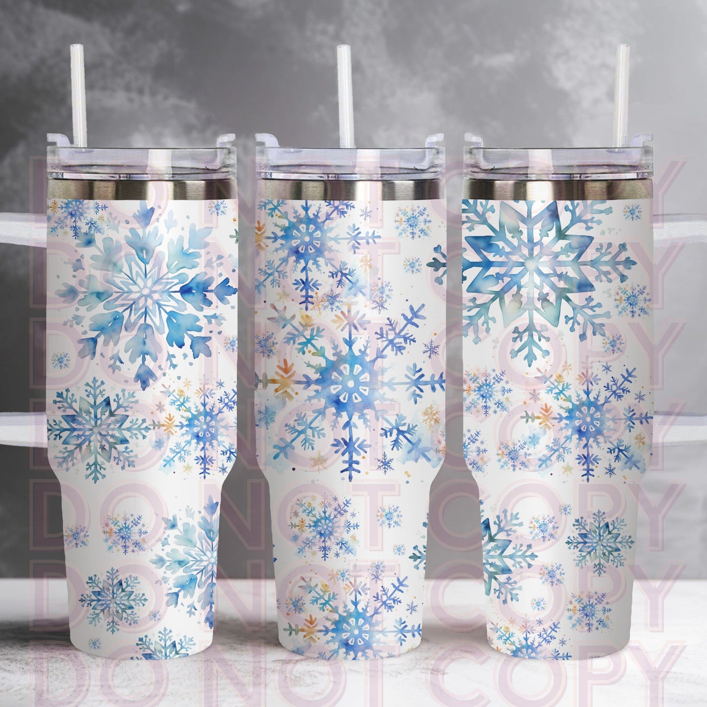 Snowflake Scene 40oz tumbler