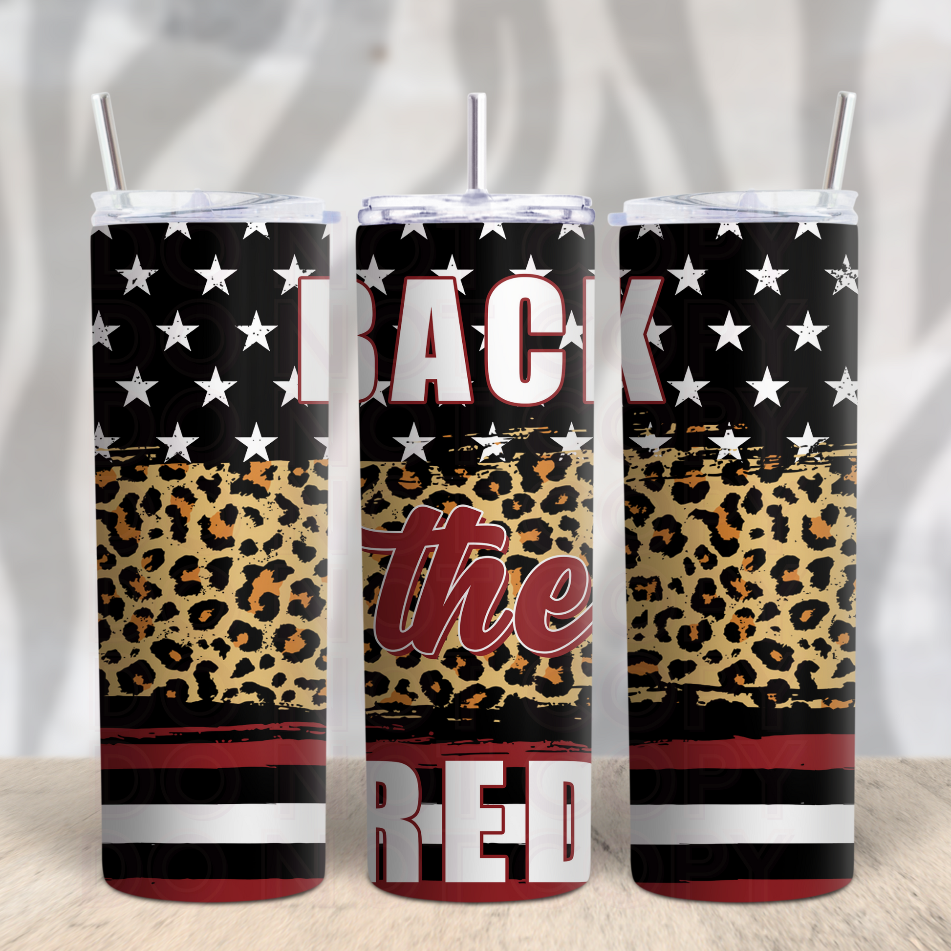 Back the Red 20oz Skinny Tumbler Grape Vine Wholesale