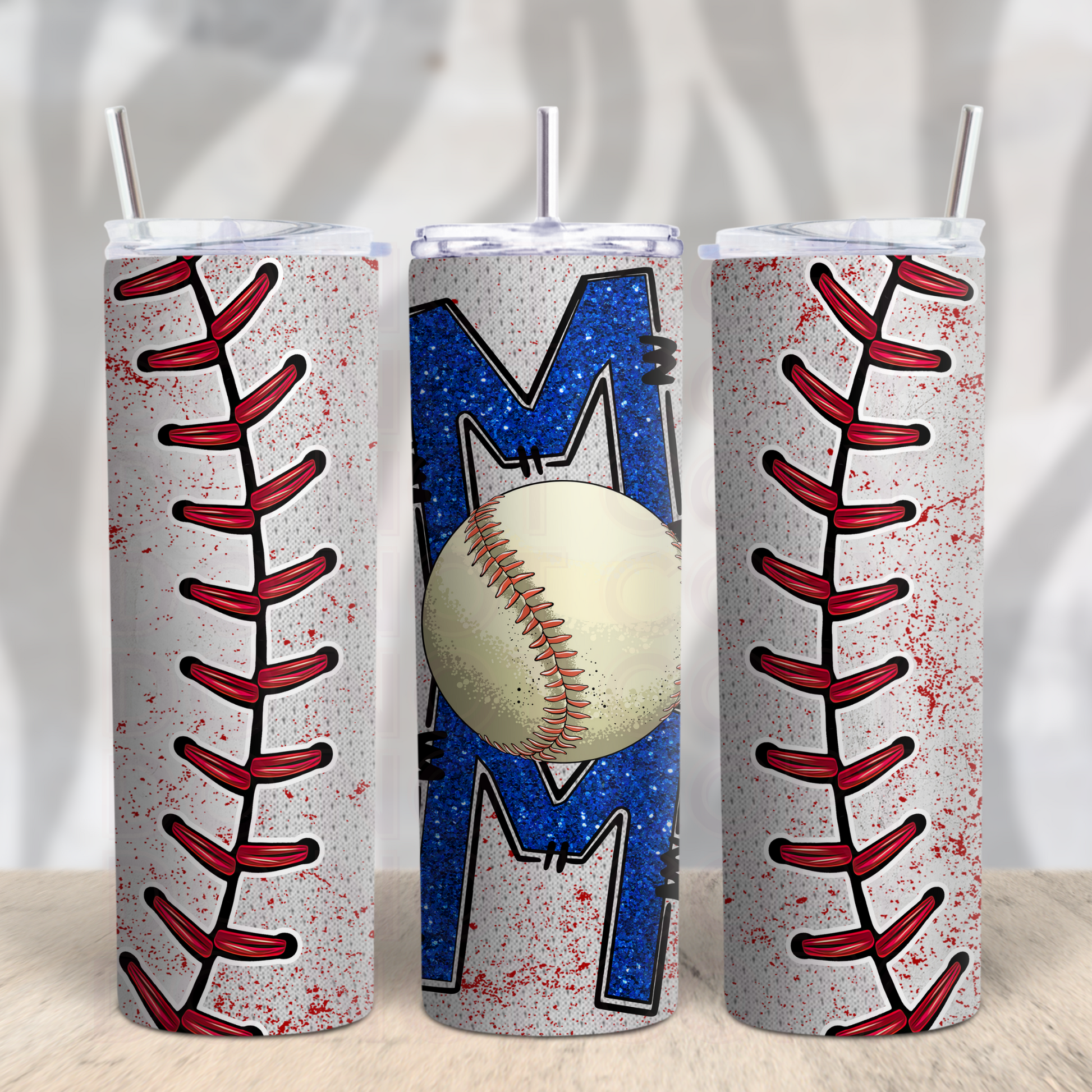 Baseball Mom-- 20oz Skinny Tumbler Grape Vine Wholesale