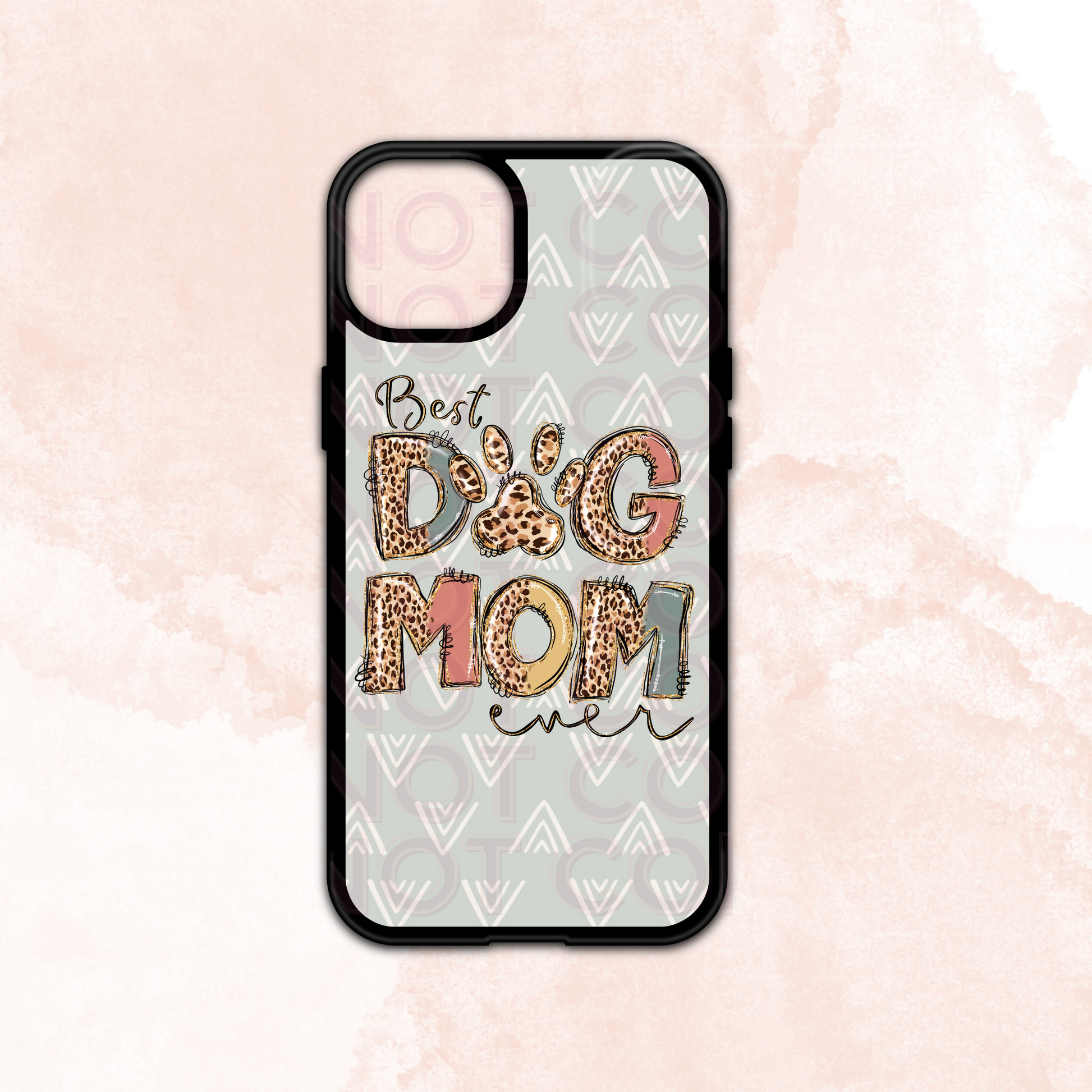 Best Dog Mom Ever iPhone Case Slight Glitter Finish MOQ 5 Grape Vine Wholesale