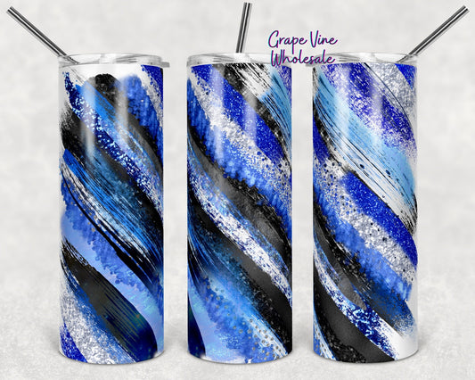 Blue Dream Glitter Burst Milky Way 20oz Skinny Tumbler Grape Vine Wholesale