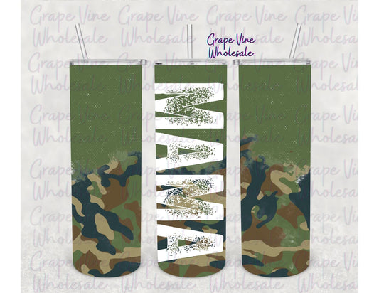 Camo Mama 20oz Skinny Tumbler Grape Vine Wholesale