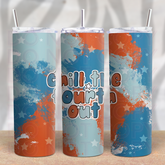 Chill the Fourth Out 20oz Skinny Tumbler Grape Vine Wholesale