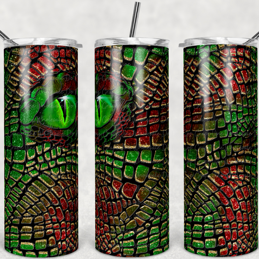 Christmas Dragon  20oz Skinny Tumbler Grape Vine Wholesale