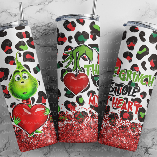 Christmas Heart Thief 20oz Skinny Tumbler Grape Vine Wholesale