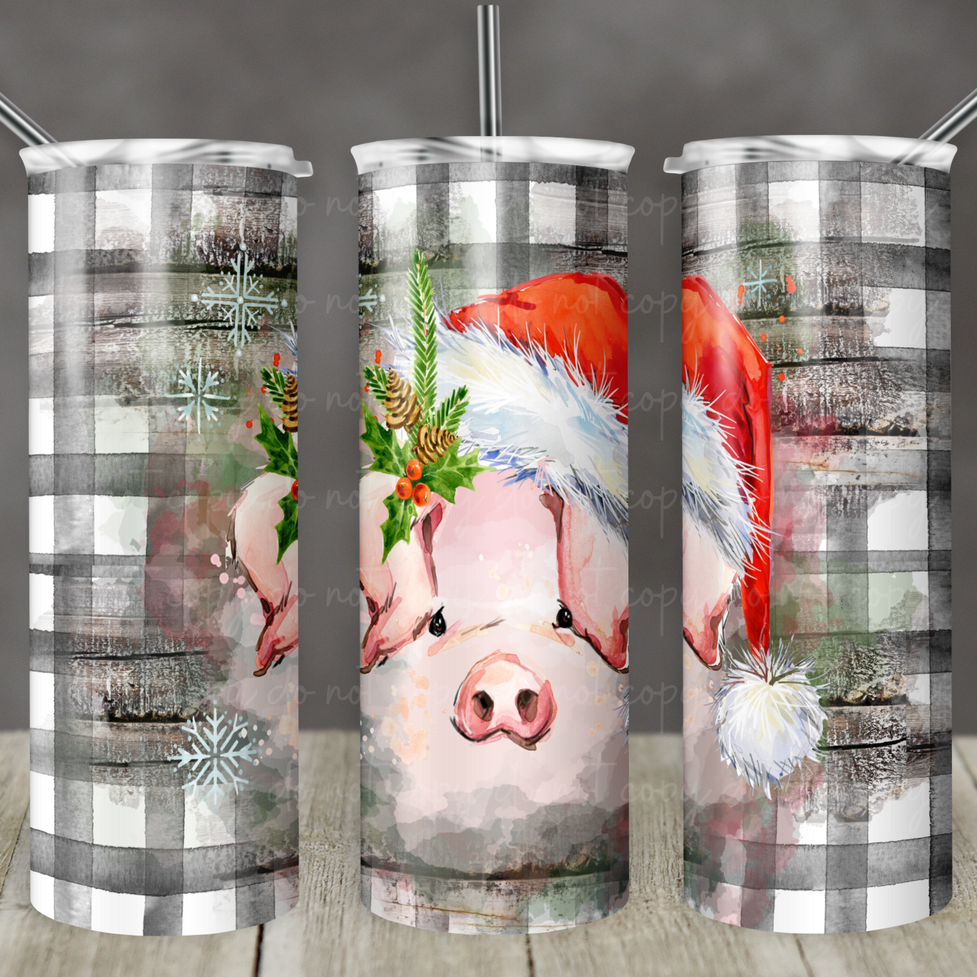 Christmas Sow 20oz Skinny Tumbler Grape Vine Wholesale