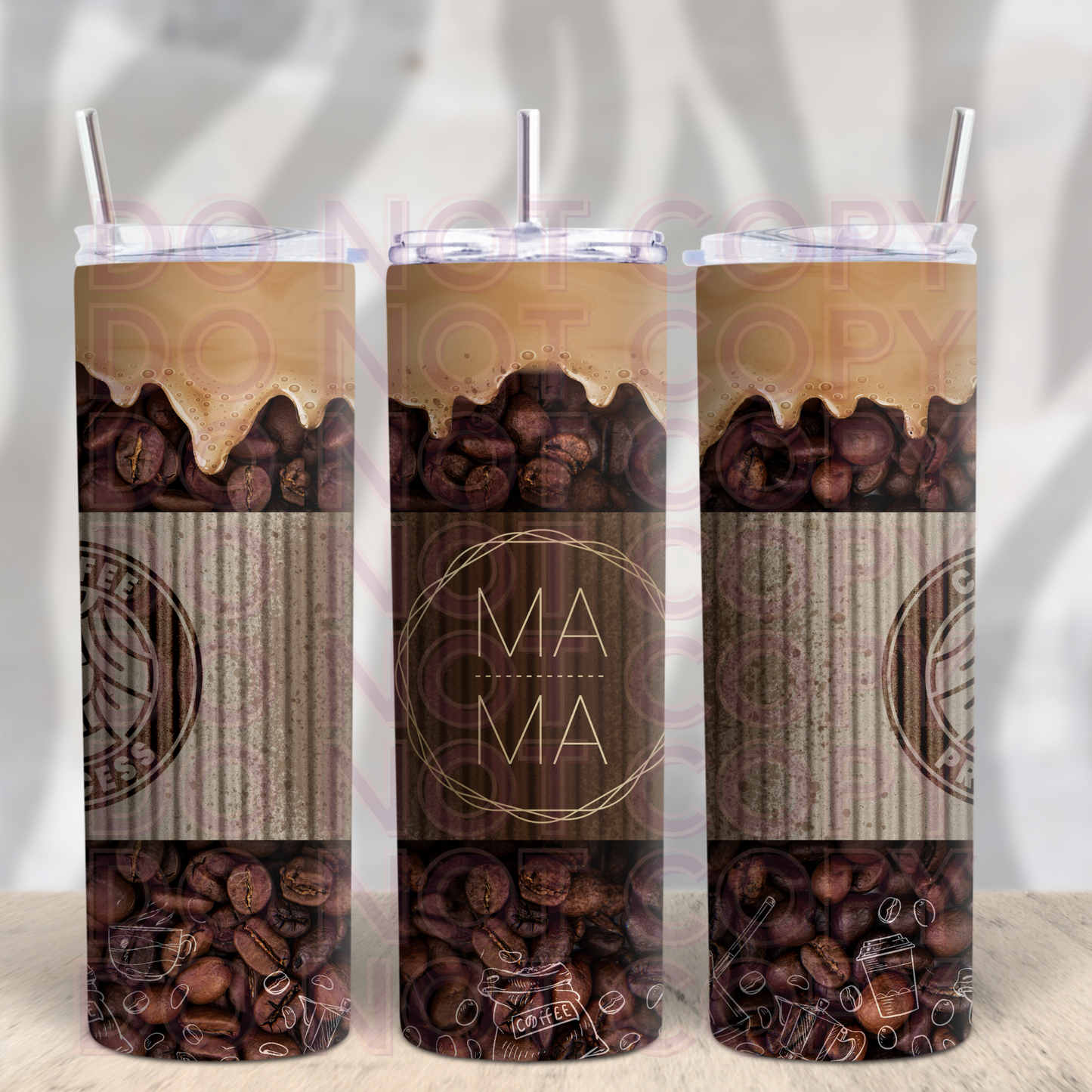 Coffee Mama 20oz Skinny Tumbler Grape Vine Wholesale