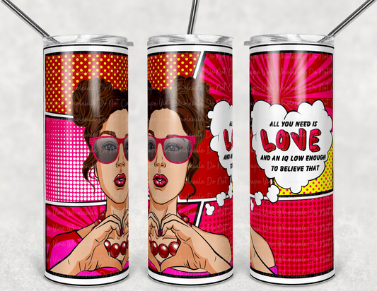 Copy of All you need is Love (lighter skin tone) 20oz Skinny Tumbler Grape Vine Wholesale