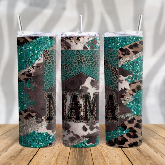 Cowhide Turquoise Mama 20oz Skinny Tumbler Grape Vine Wholesale