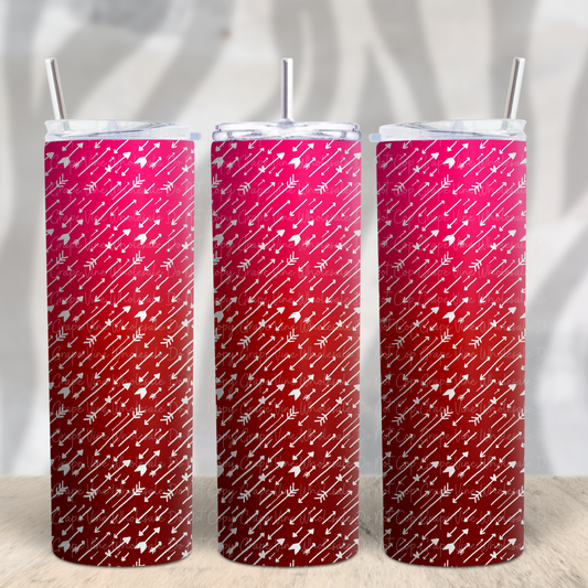 Cupid's Ombre Arrows 20oz Skinny Tumbler Grape Vine Wholesale