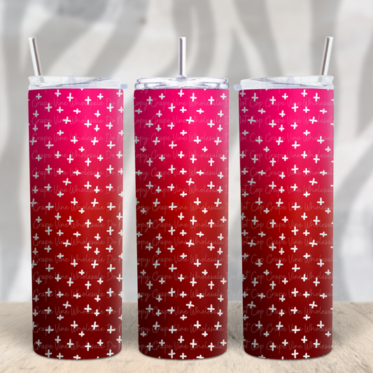 Cupids Ombre Checks 20oz Skinny Tumbler Grape Vine Wholesale