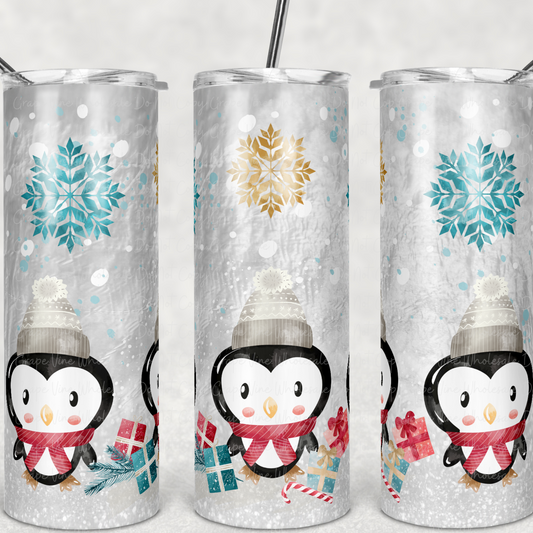 Cute Penguin  20oz Skinny Tumbler Grape Vine Wholesale