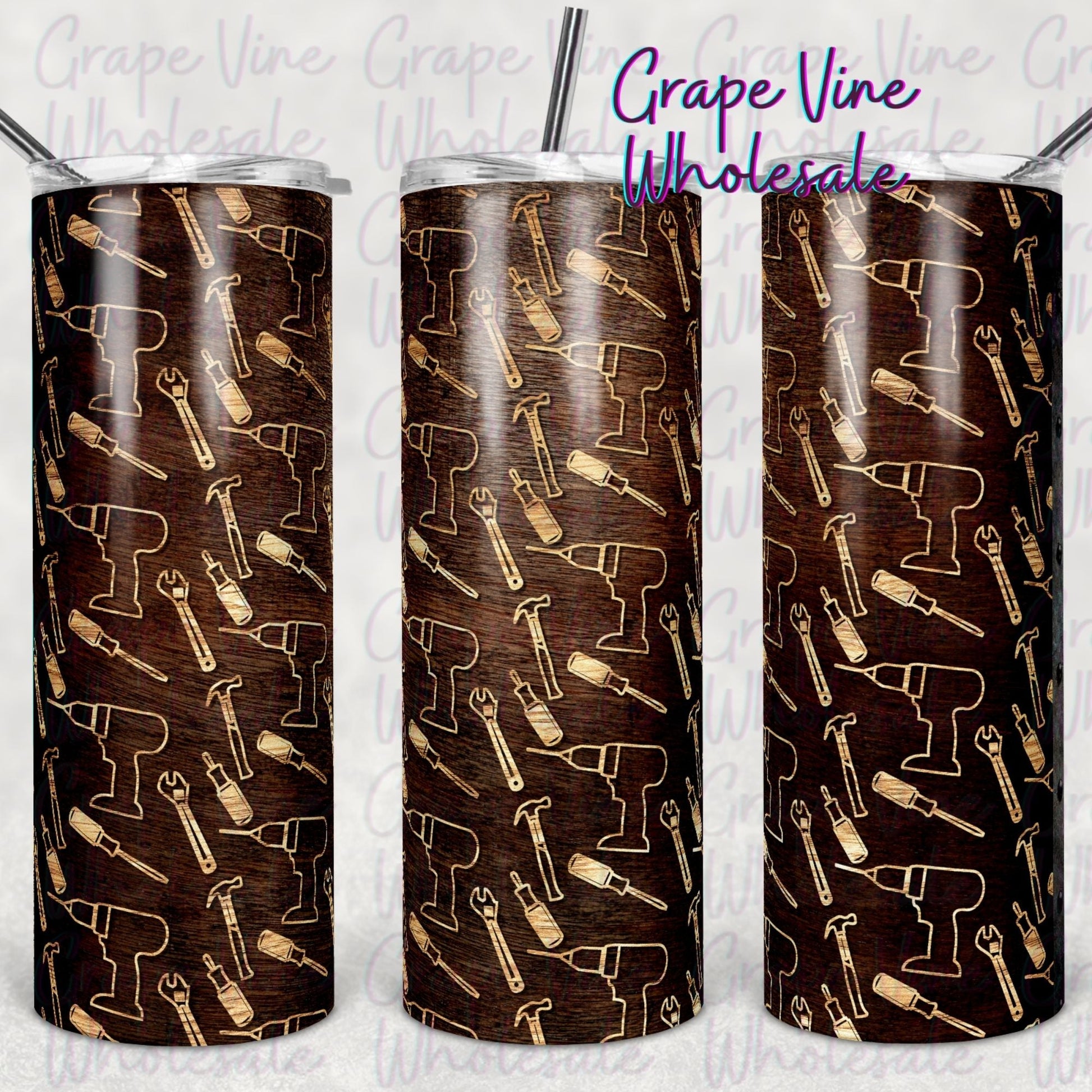 Dad's Tools 20oz Skinny Tumbler Grape Vine Wholesale