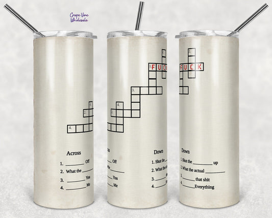 F BOMB Crossword 20oz Skinny Tumbler Grape Vine Wholesale