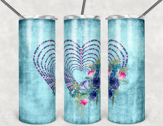 F-Off Blue anti Valentine 20oz Skinny Tumbler Grape Vine Wholesale