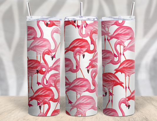 Flamingo Burst 20oz Skinny Tumbler Grape Vine Wholesale