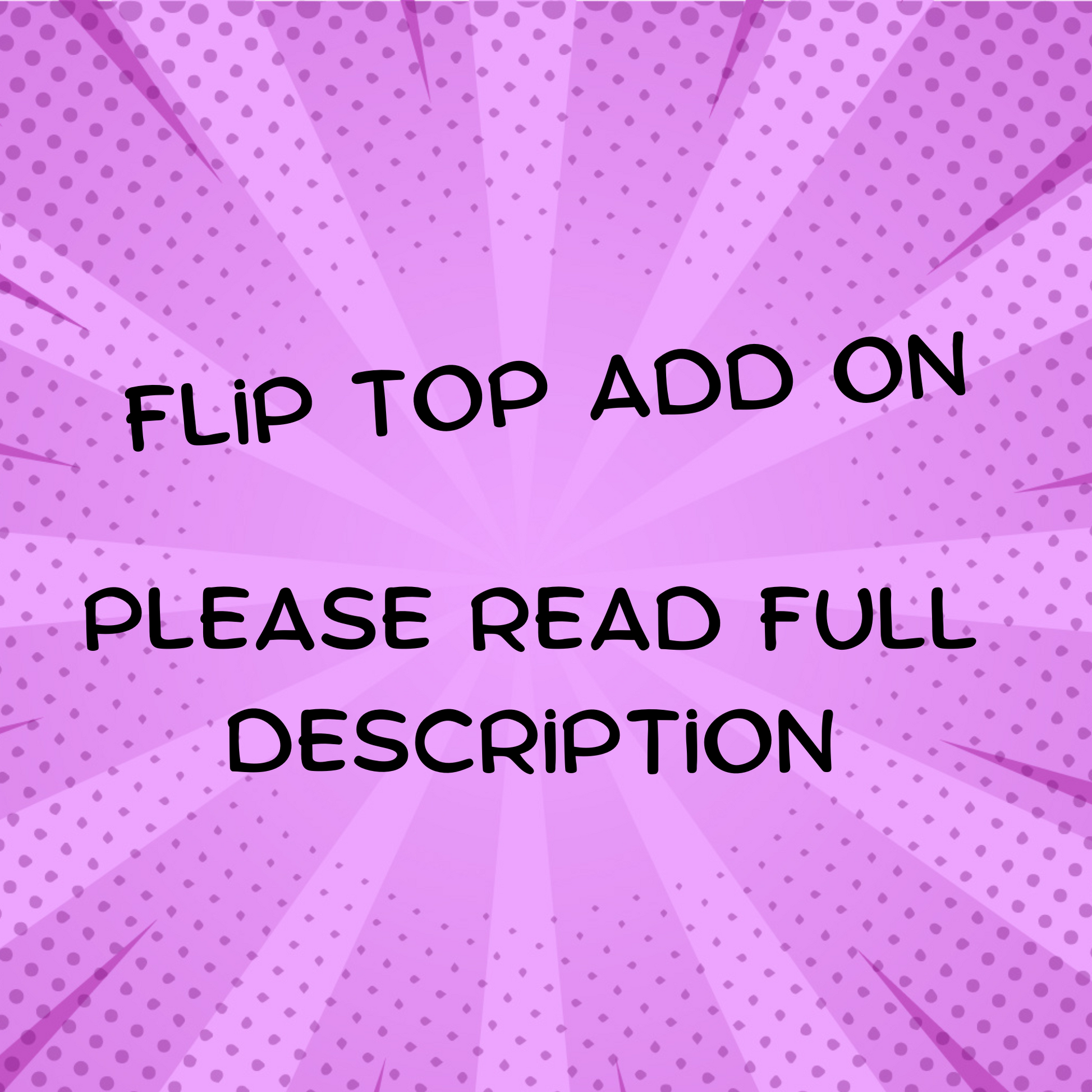 Flip Top Add On *PLEASE READ DESCRIPTION* Grape Vine Wholesale