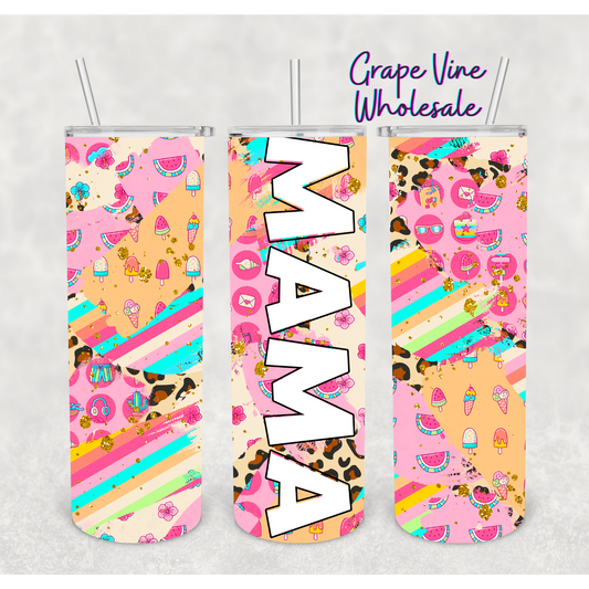 Geo Summertime Mama 20oz Skinny Tumbler Grape Vine Wholesale