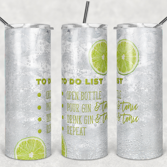 Gin Todo List 20oz Skinny Tumbler Grape Vine Wholesale