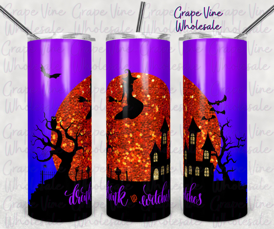 Haunted House 20oz Skinny Tumbler Grape Vine Wholesale