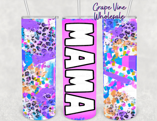 Highlighter Mama -Choose your option- 20oz Skinny Tumbler Grape Vine Wholesale