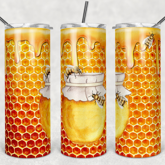 Honeybee and Honeypot 20oz Skinny Tumbler Grape Vine Wholesale