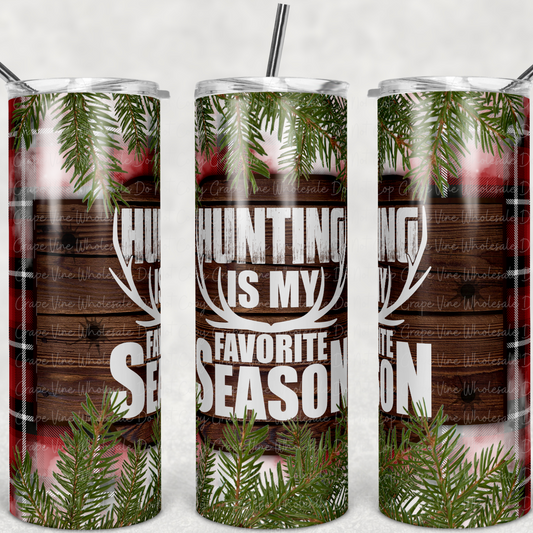 Hunting is my Favorite Season 20oz Skinny Tumbler Grape Vine Wholesale