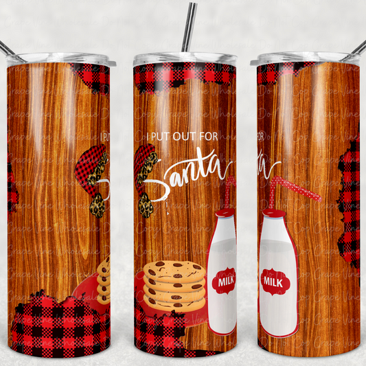 I Put Out for Santa 20oz Skinny Tumbler Grape Vine Wholesale