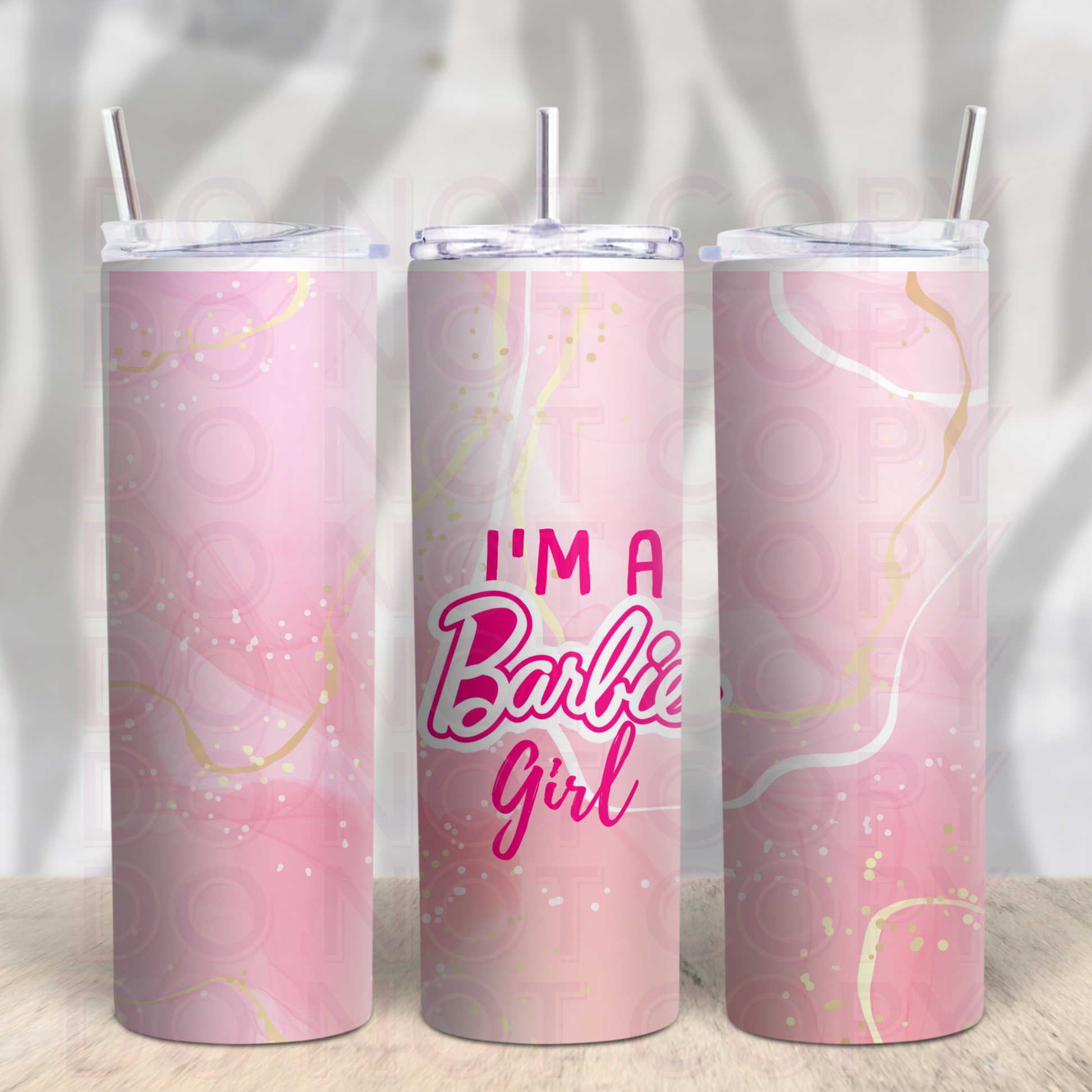 I'm a Pink Girl 20oz Skinny Tumbler Grape Vine Wholesale