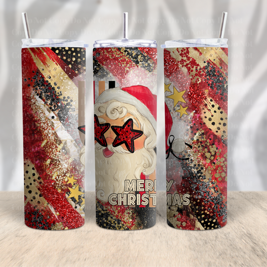 Starry Eyed Santa Red&Black (2024) 20oz Skinny Tumbler