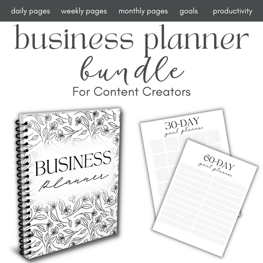 Black and White Business Planner