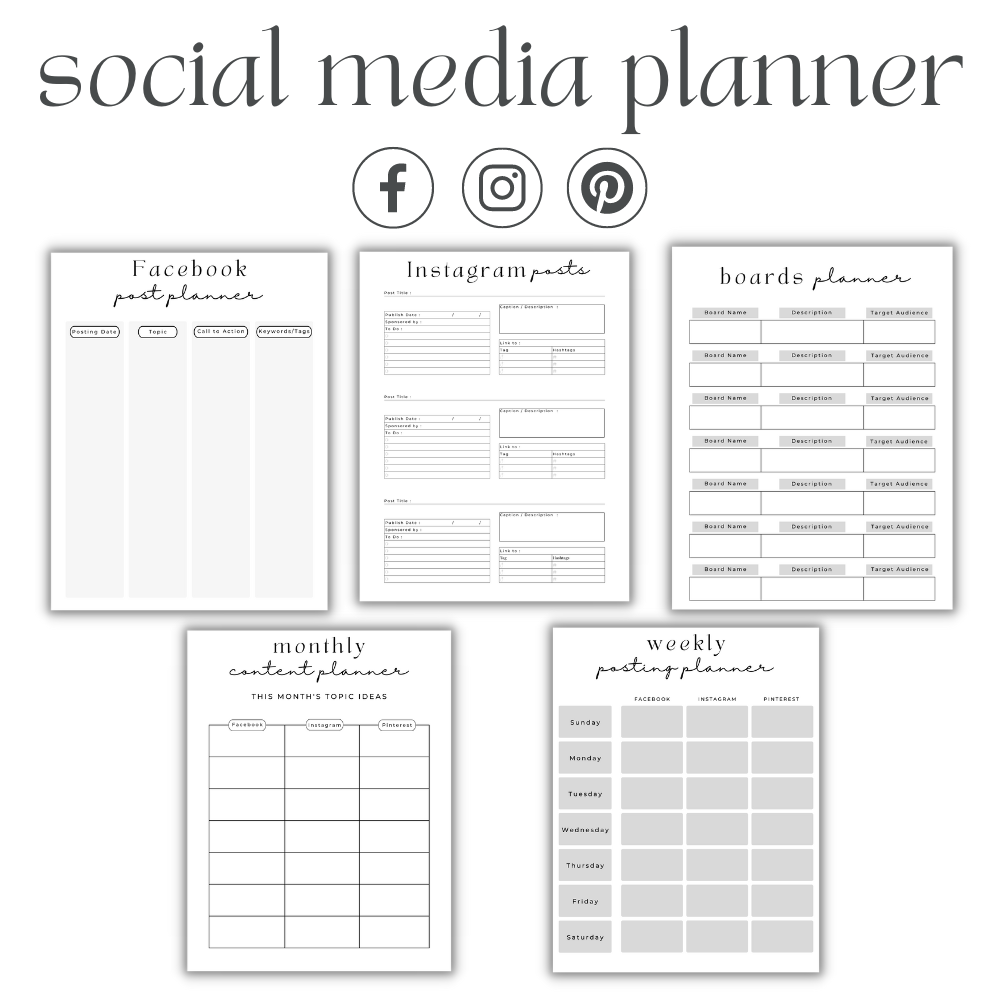 Black and White Business Planner