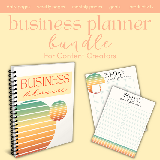 Colorful Orange Business Planner