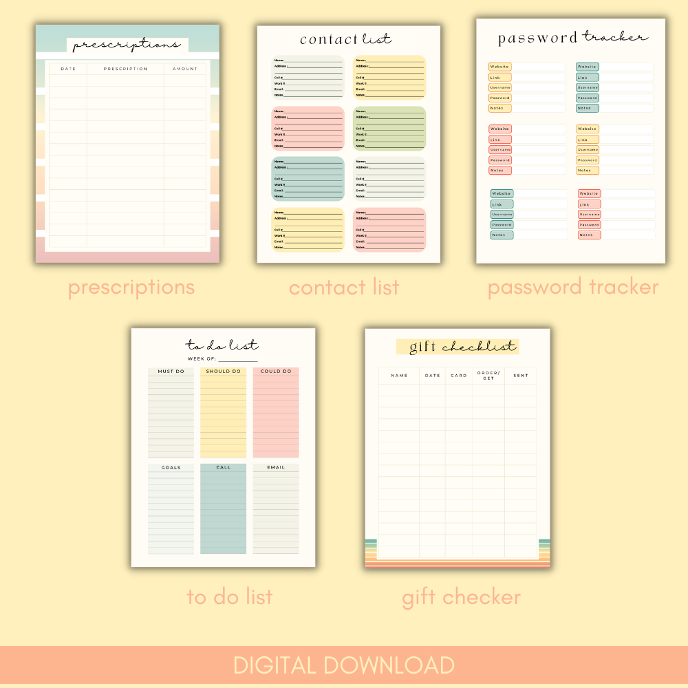 Colorful Orange Business Planner