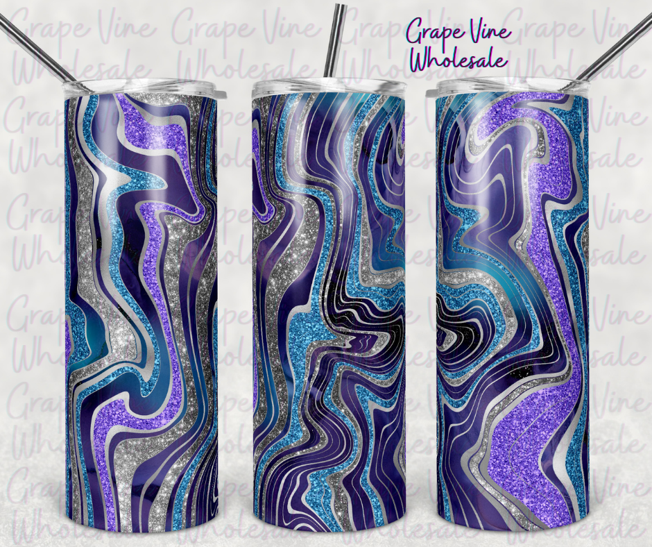 Ignited Indigo Milky Way 20oz Skinny Tumbler Grape Vine Wholesale