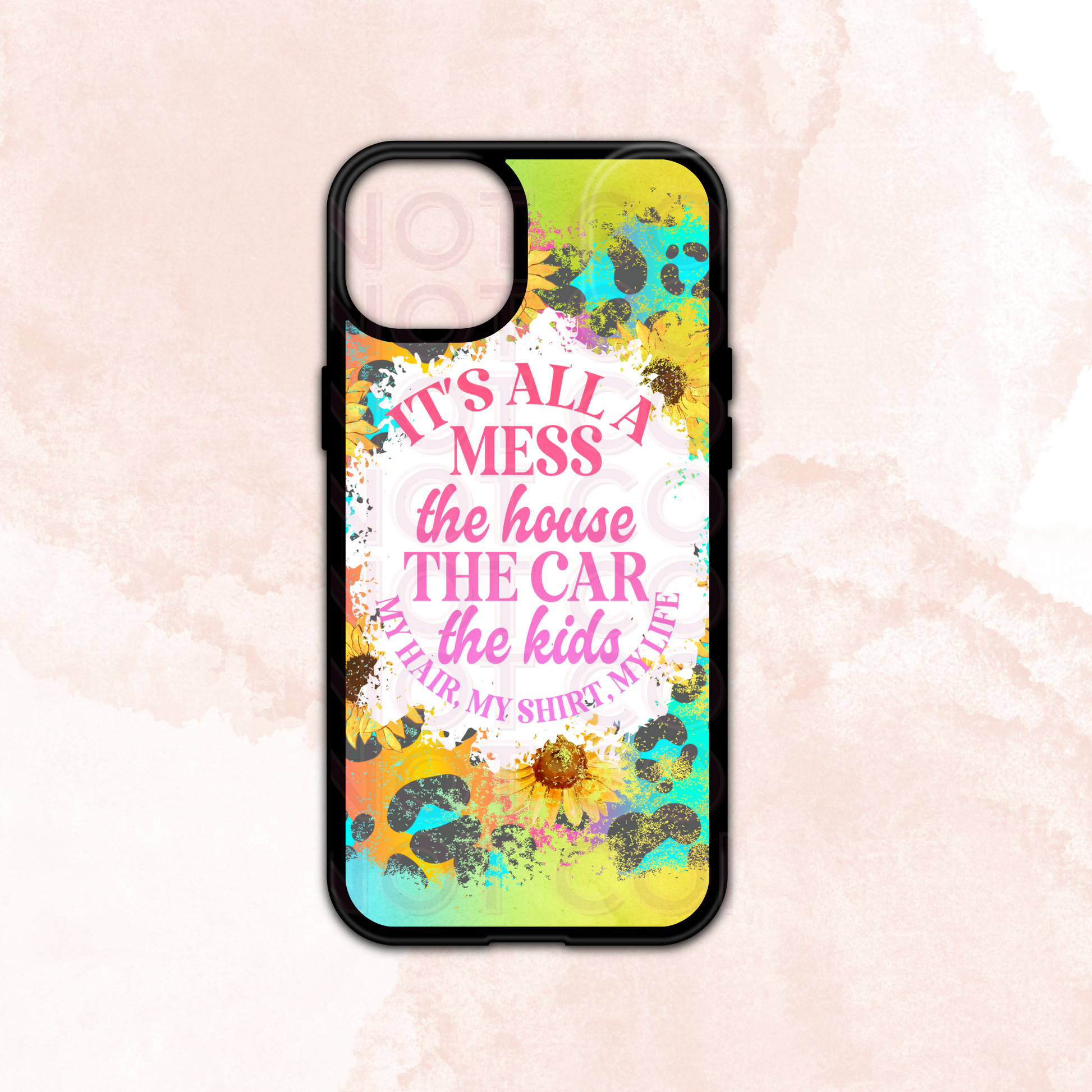 It's All A Mess iPhone Case Slight Glitter Finish MOQ 5 Grape Vine Wholesale