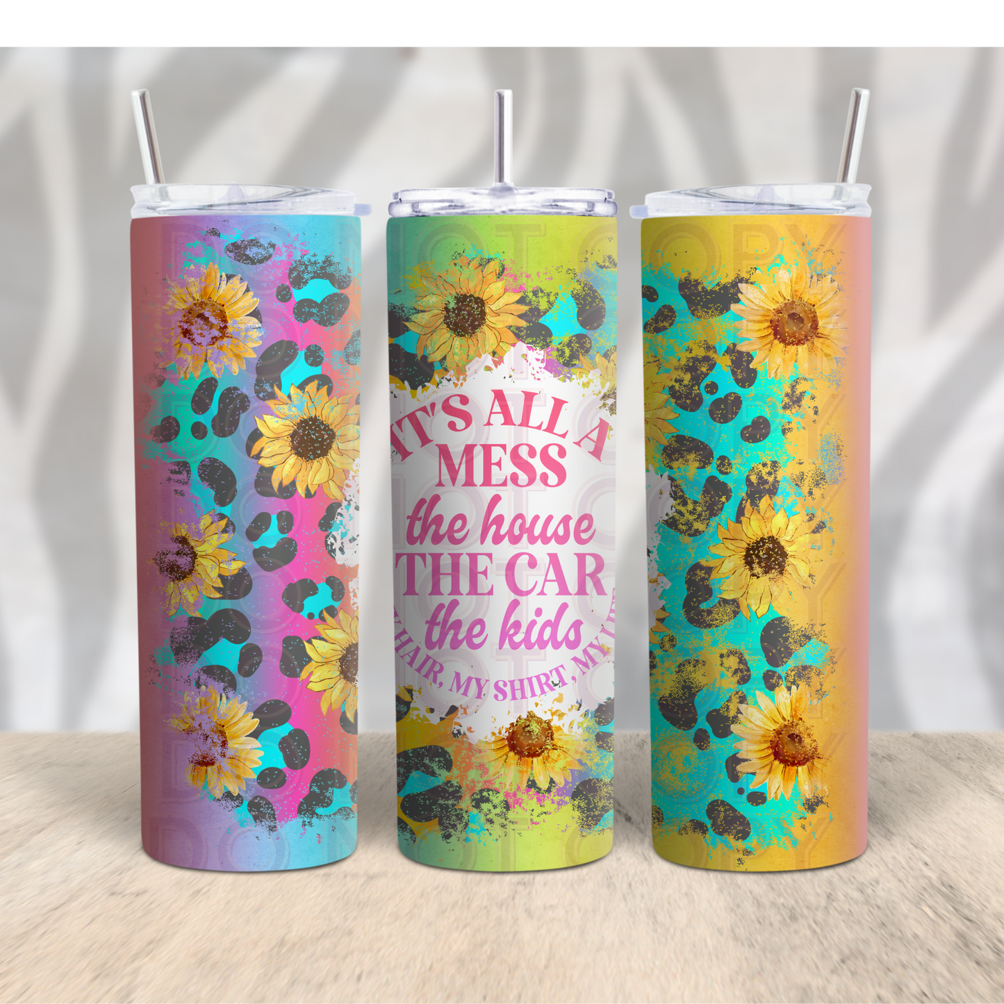 It's All a Mess 20oz Skinny Tumbler Grape Vine Wholesale