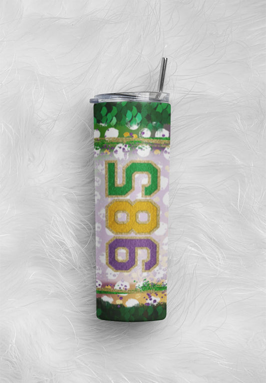 KB Exclusive 985 Mardi Gras 20oz Skinny Tumbler Grape Vine Wholesale