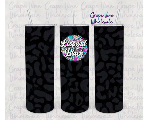 Leopard Is The New Black 20oz Skinny Tumbler Grape Vine Wholesale