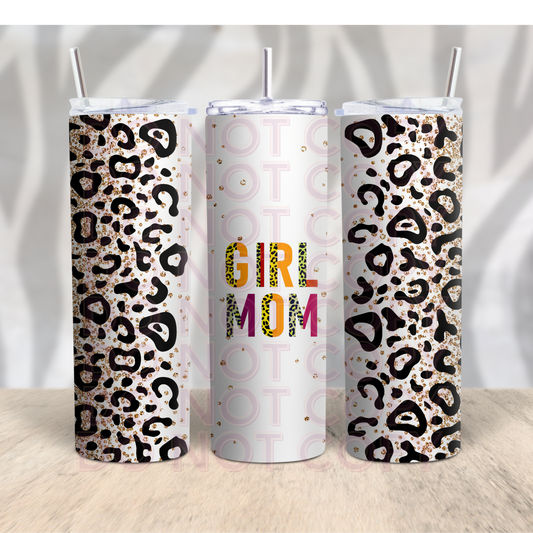 Leopard Print Girl Mom 20oz Skinny Tumbler Grape Vine Wholesale