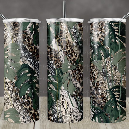 Leopard and Leaves Milkyway 20oz Skinny Tumbler Grape Vine Wholesale