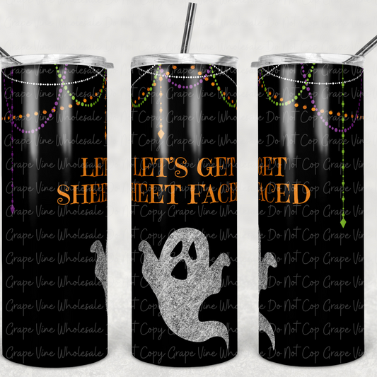 Let's Get Sheet Faced 20oz Skinny Tumbler Grape Vine Wholesale